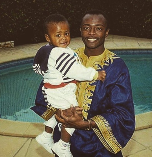 Jordan Ayew with his dad