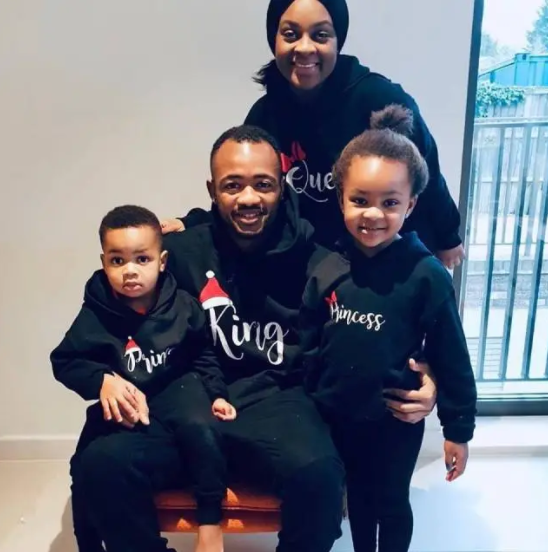 Jordan Ayew with his wife, Denise Acquah and their kids