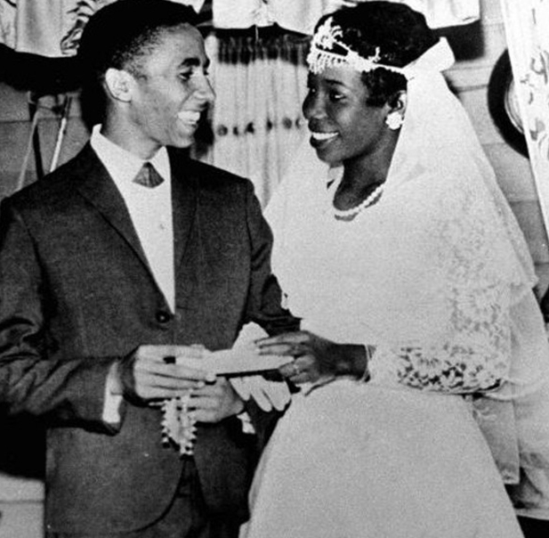 Wedding Picture of Bob Marley and Alpharita Constantia Anderson