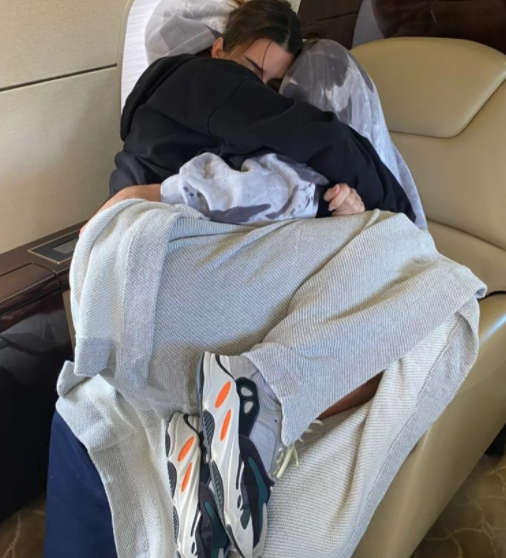 Kendall Jenner and Devin Booker in a private jet