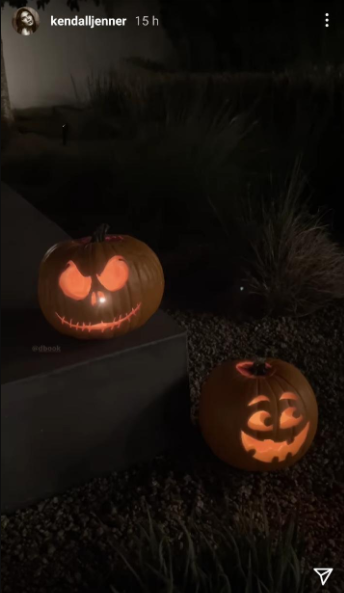 Jenner posted a look at her pumpkin carving date night with Booker in Halloween