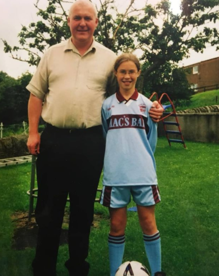 Jane Ross with her dad