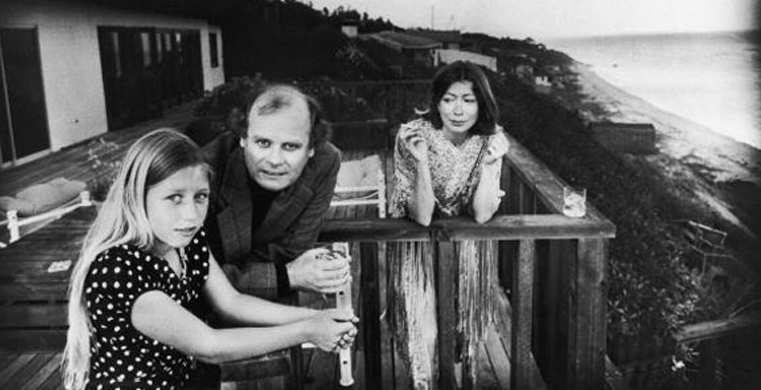 Joan Didion with her husband and their daughter
