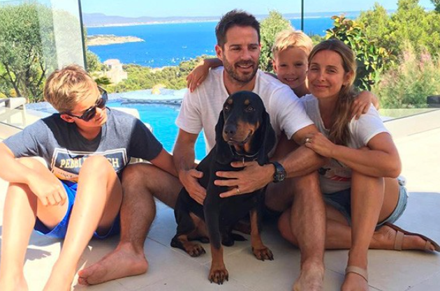 Louise Redknapp with her husband, Jamie Redknapp and their kids