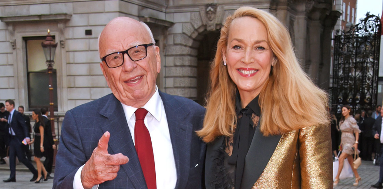 Jerry Hall and her husband, Rupert Murdoch