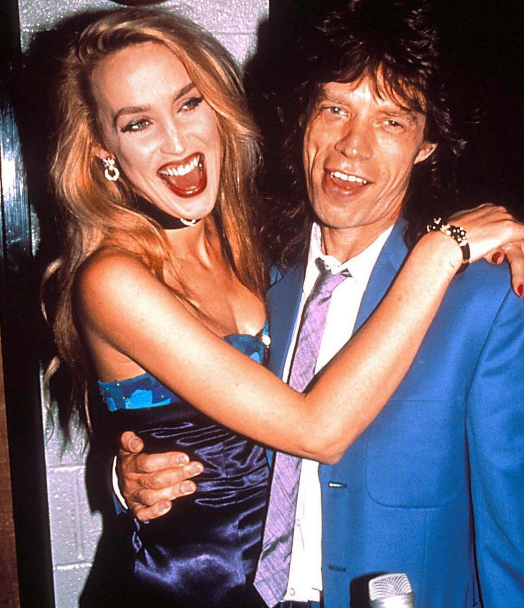 Jerry Hall and her ex-husband, Mick Jagger