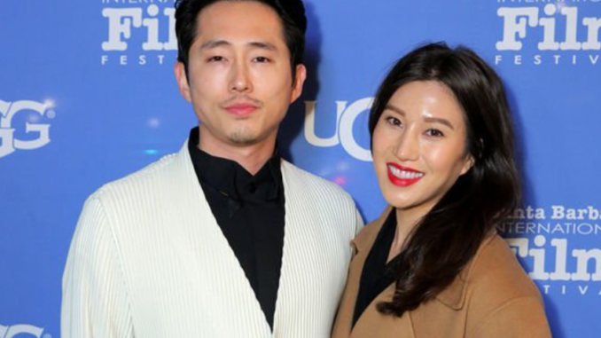 Joana Pak and husband Steven Yeun