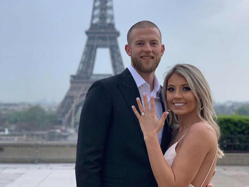 Chris Boswell with his fiancée