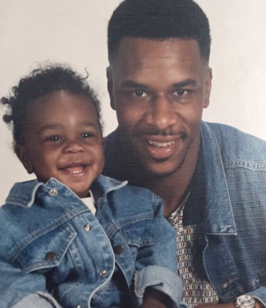 Young Malik McDowell and his dad