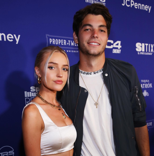 Taylor Fritz and his girlfriend,Morgan Riddle