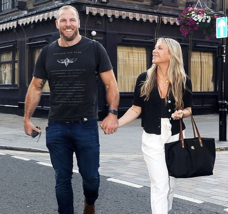 James Haskell With his wife Chloe Madeley