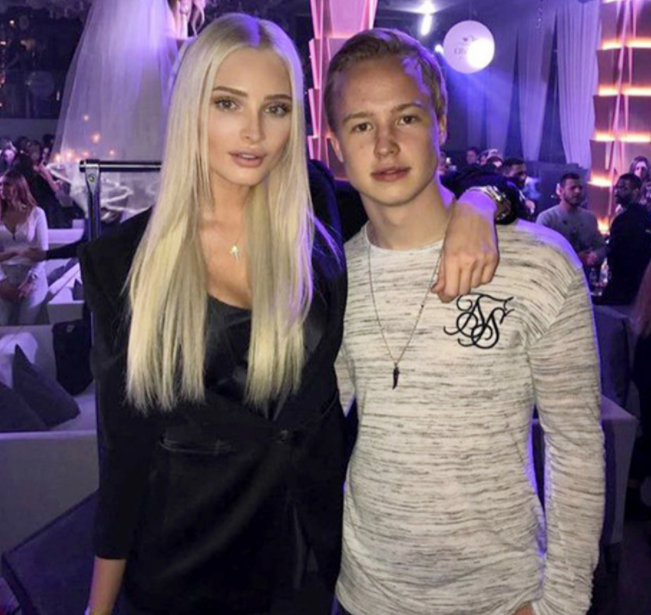 Nikita Mazepin and his girlfriend, Alena Shishkova