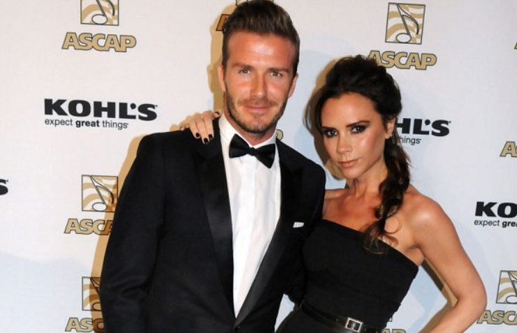 David Beckham with his wife, Victoria