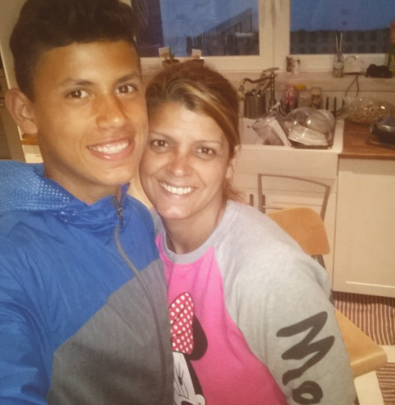 Matheus Nunes with his mom
