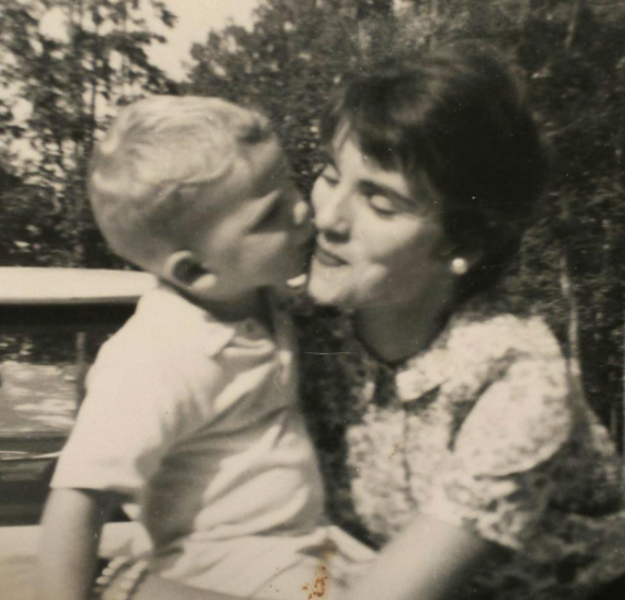 Scott Hall with his mom