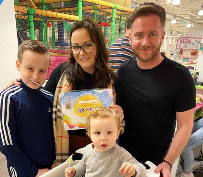 Chanelle Hayes with her ex-husband and kids