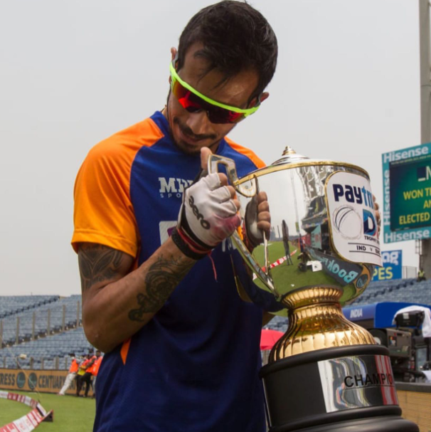 Yuzvendra Chahal With Trophy