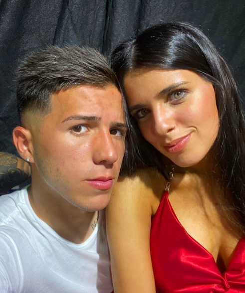 Enzo Fernandez and his girlfriend