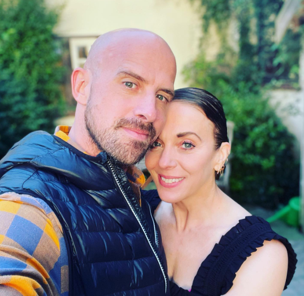 Jonathan Goodwin and his fiancee, Amanda Abbington