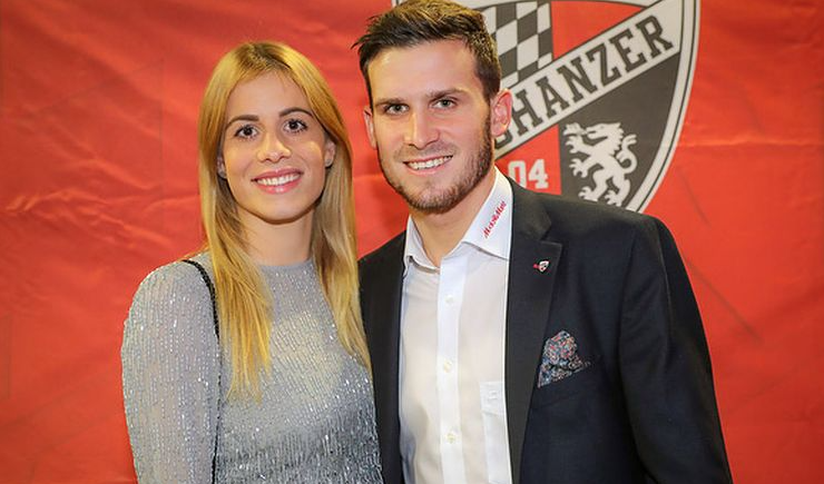 Pascal Groß and his girlfriend, Sina Hundertmark