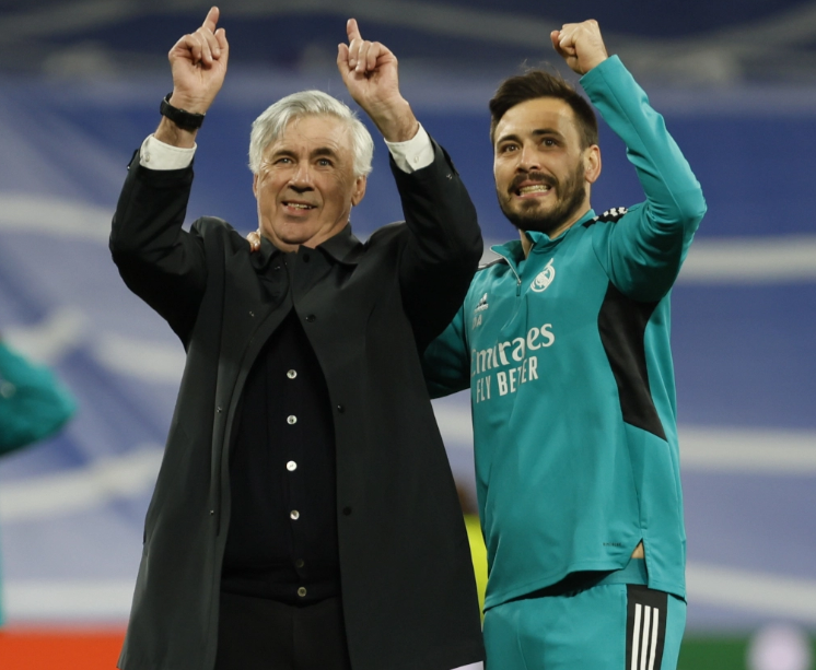 Davide Ancelotti and his dad, Carlo
