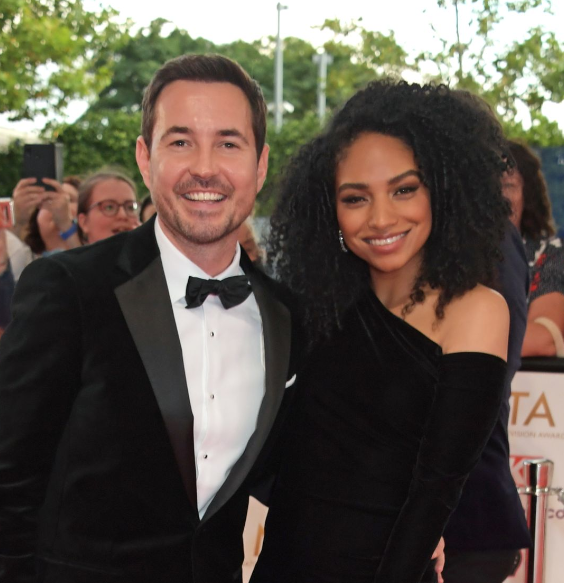 Martin Compston and his wife, Tianna