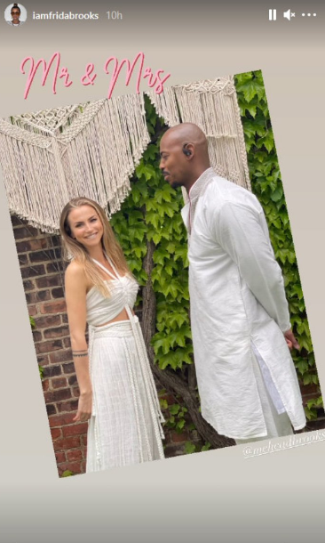 Mehcad Brooks and his wife, Frida