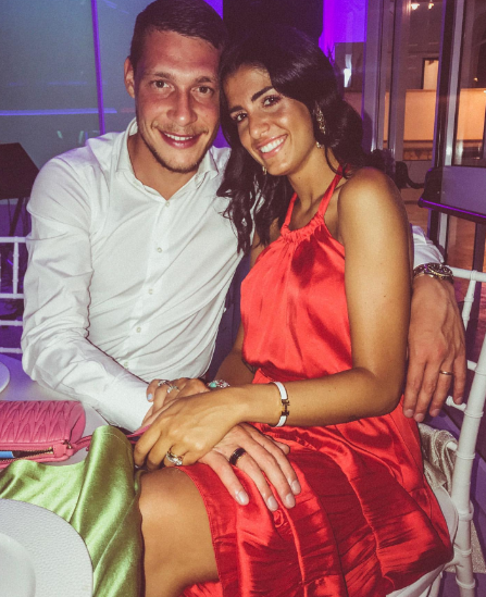 Andrea Belotti and his wife, Giorgia