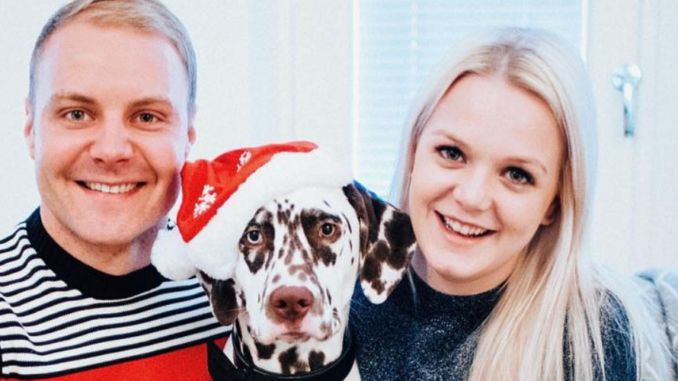 Valtteri Bottas and Emilia Pikkarainen