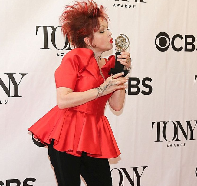 Cyndi Lauper and her Tony Award