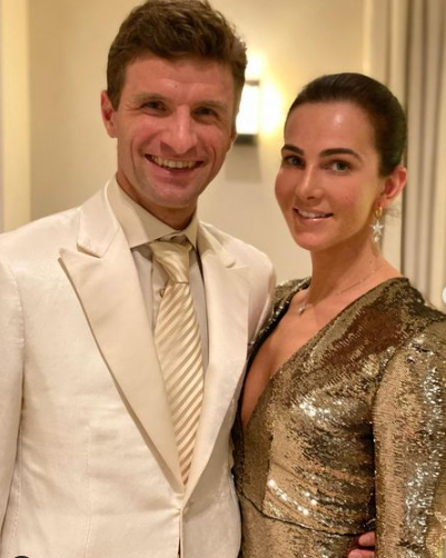 Thomas Muller and his wife