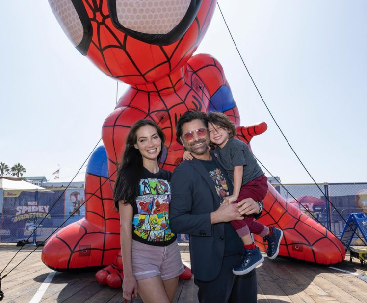 John Stamos with his wife and their son