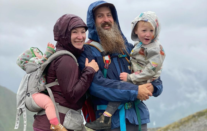 Matt Raney with his wife and kids