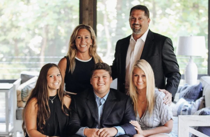 Perry Greene with his wife, Marjorie Taylor Greene and their kids