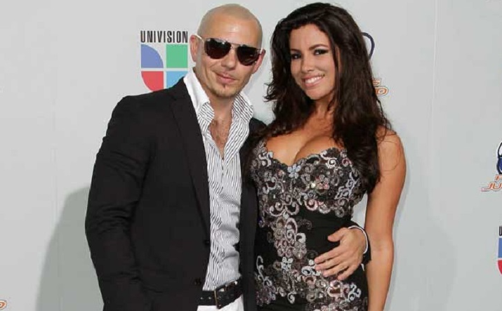 Pitbull and his ex-girlfriend, Barbara Alba