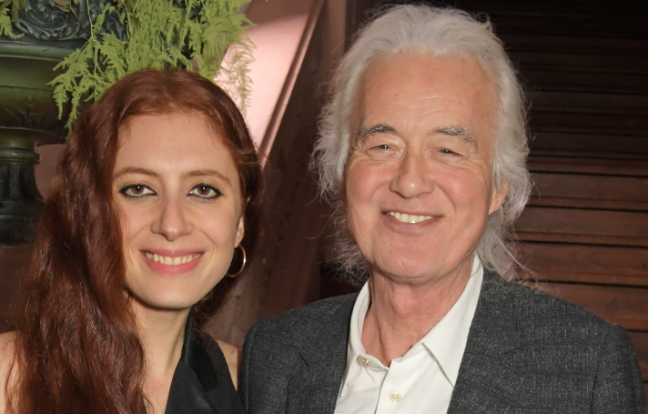 Jimmy Page and his girlfriend, Scarlett