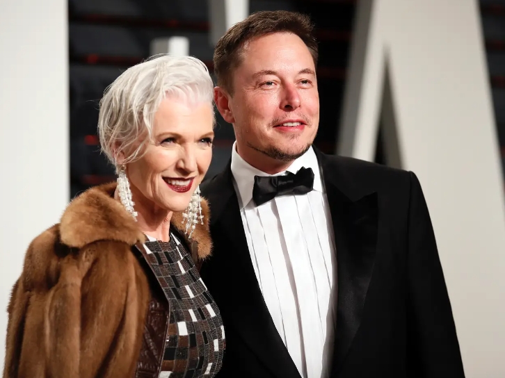 Elon Musk with his mother, Maye Musk