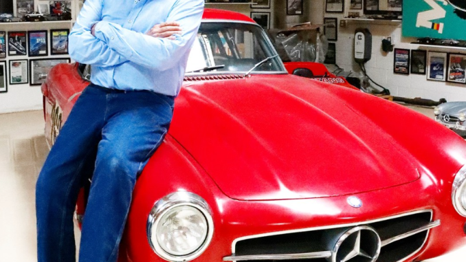 Jay is sitting in comfort with this amazing Icy Cotton® shirt with one of his classic car collection