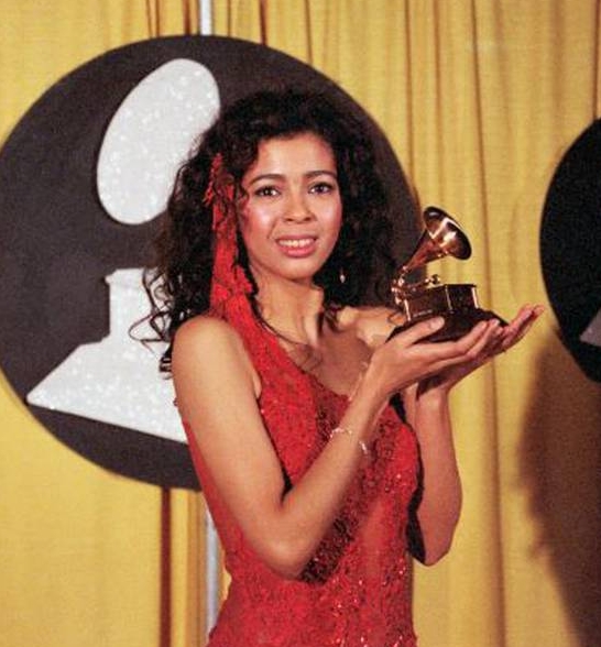 Irene Cara With Her Grammy Award