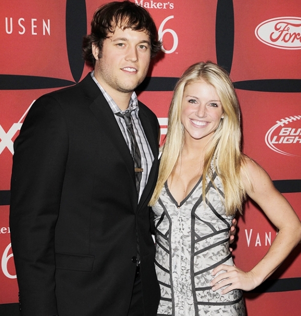 Kelly Hall and her husband, Matthew Stafford