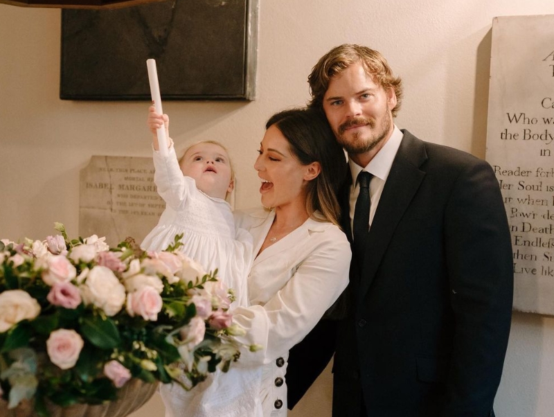 Louise Thompson and her husband, Ryan William Libbey and their baby