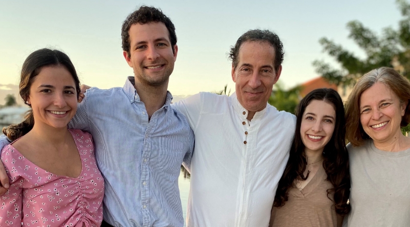 Jamie Raskin with his wife and their kids