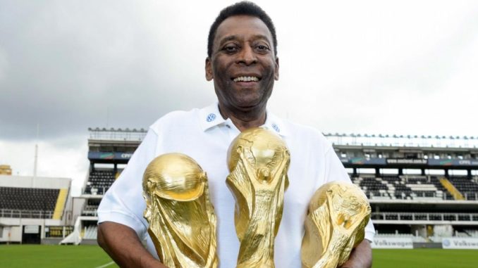 Brazilian soccer superstar Pele won three World Cup championships