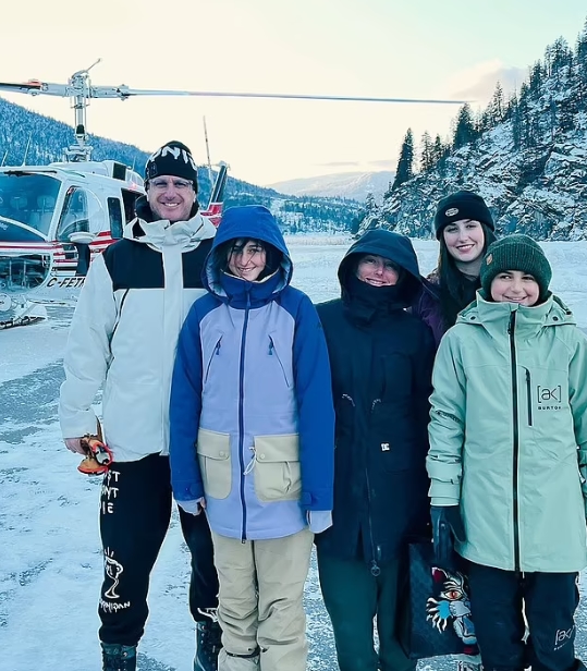 Ken Block with his family during holiday trip