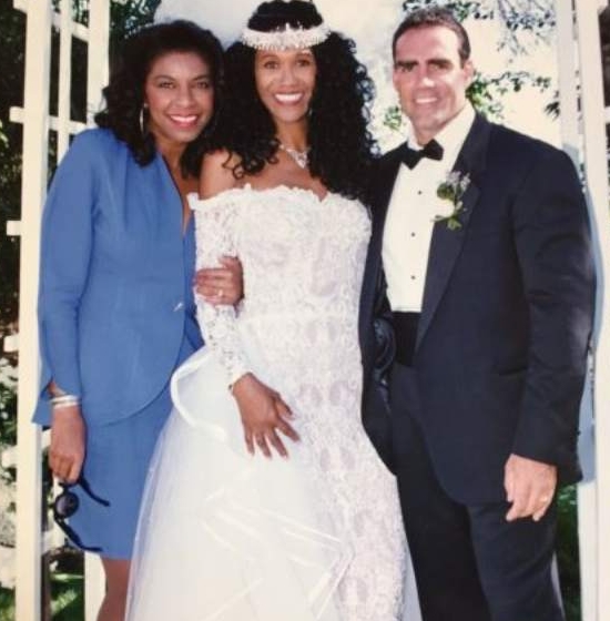 Ruth Pointer and her husband, Michael Sayles during their wedding