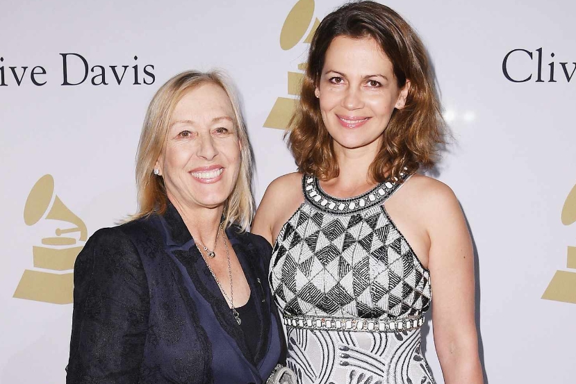 Martina Navratilova and her partner, Julia Lemigova