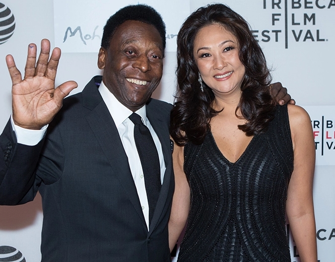 Pele and his third wife, Marcia Aoki
